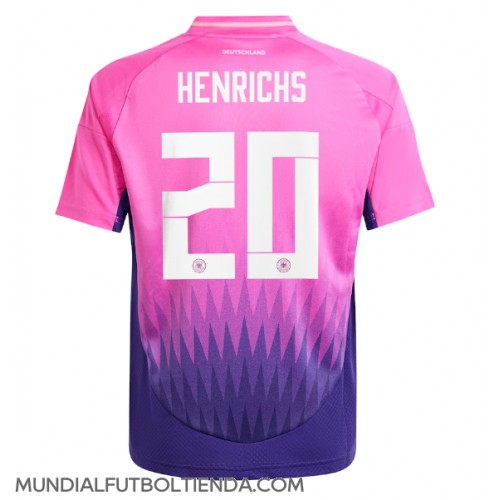 Camiseta Alemania Benjamin Henrichs #20 Segunda Equipación Replica Eurocopa 2024 mangas cortas